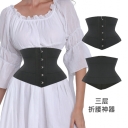 3-layer elastic waist trainer, hourglass shape, wide steel frame, body shaping waist belt for women.