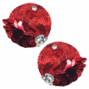 Swan Lover sequined bra, round embroidered diamond sexy self-adhesive nipple covers, bustier