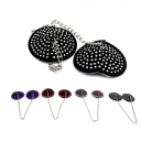 Sexy lingerie seamless nipple covers, sexy lingerie accessories, nipple covers with hot-fix rhinestones and tassels