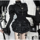 Dark-themed halter-neck vest layered with other garments - 2025 new Christmas cosplay top with a pure and alluring feel.