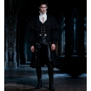 Medieval steampunk retro gothic trench coat gentleman's retro Victorian mid-length coat