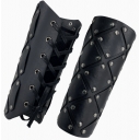 Medieval wrist guard vintage knight mercenary leather checkered rivet hand guard