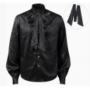 Plus Size Men's Pleated Shirt Medieval Costume Steampunk Victorian Top Underwear