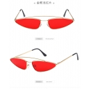 New European and American concave retro ultra-small frame triangle glasses sunglasses Internet celebrity same cat-eye sunglasses