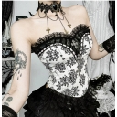 Dark Gothic style palace retro print bra 2025 new sexy slim vest tube top for women