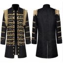 New Men's European and American Palace Suit Zhongshan Suit Performance Costume Bar Male Singer Costume Mid-length Stage Costume
