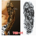 Full arm tattoo stickers waterproof flower arm ordinary arm tattoo stickers European and American full arm tattoo