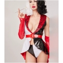 New Cruella COS clothing patent leather sexy black and white witch spotted dog Cruella Halloween costume