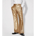 2025 European and American sequined plaid pants new evening performance casual pants mid-waist performance dress bottoms