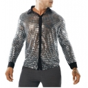 Men's long sleeve performance clothing scale shirt long sleeve collar 70s disco party