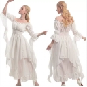 Medieval Halloween cos revival dress tied waist palace style long skirt European and American