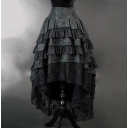 Original retro punk Y2K jacquard long skirt European and American dark Gothic style subculture heavy lace skirt for women