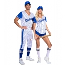 Striped sports baseball uniform party wear COS sexy cheerleading uniform cheerleading uniform Halloween costume