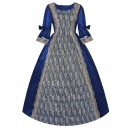 Medieval female court noble ball dress Renaissance lace satin dress