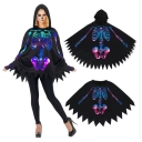 Halloween Skeleton Cape Costume Accessories Cape Party Costume Props Adult Costume Ball