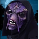 2025 new witch mask Halloween party haunted house purple face witch latex ghost face scary spoof headgear