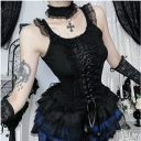 Dark basic vest top (including collar) 2025 punk hottie vest