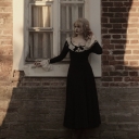 Dark girl dress 2025 new retro thousand gold age-reducing lace lace dress for women