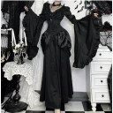 Dark Lolita high waist skirt 2025 new Gothic style fashion all-match long skirt for women
