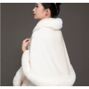New shawl cape warm dress versatile sleeveless short coat thick cape dress outer wea