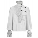 Vampire shirt Renaissance Victorian medieval classical court gothic loose shirt
