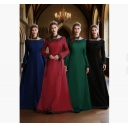 European and American hot-selling women's clothing 2025 medieval retro dress women's long-sleeved performance costume
