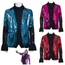 Ghosts band cosplay costume, Western-style Halloween party outfit, sequined stage performance clothing