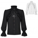 European and American dark gothic wood ear long-sleeved shirt cross accessories cosplay stage performance costumes