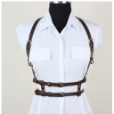 Dark Catwoman Style Sexy Outfit with Cross-Shoulder Strap, Mask, and Gun Holster - Party Cosplay Costume