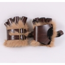 Retro medieval plush leather patchwork wristbands for men and women, punk arm guards, cosplay stage costumes