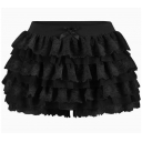 2026 European and American style see-through multi-layered cake-style short skirt, hot pants, sexy and fashionable lace skirt pants, sexy skirt.