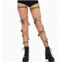 Green Tinker Bell Adult Women's Dress Tree Spirit Forest Party Fairy Flower Fairy Ivy Stockings