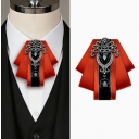 Men's bow tie, suit, shirt, tuxedo, business formal attire, rhinestone bow tie, and boutonniere