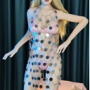 Sequin body chain, tassel chain, lingerie chain, European and American style sexy accessories, see-through polka dot body chain