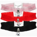 Fresh and elegant ruffled lace bell pendant choker necklace, new style, elastic and comfortable collarbone necklace.
