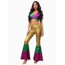 2026 Carnival Party Set Retro Disco Set Glossy Performance Costume Halloween Set