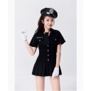 Female police officer cosplay outfit, sexy dance costume, DS nightclub performance costume, modern dance costume.