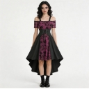 Medieval Gothic Retro Mermaid Maxi Dress Halloween Vampire Cosplay Dark Queen Gothic Dress