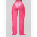 Hot-selling sexy see-through vacation ruffled trousers, 9 colors available.