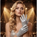 European and American performance sequined gloves, disco dance stage nightclub dancing gloves, Michael Jackson gloves
