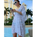 Hot design underwear cover up hook foral beach dress for ladies