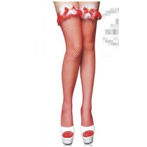 Christmas accessories red mesh stockings Christmas socks bow