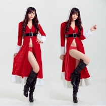 European Christmas dress red Christmas dress role - playing uniforms temptation party