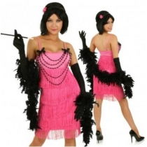 Pink 1920s charleston flapper dresses