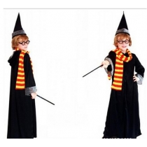 Children's Halloween costumes stage performance clothing clothes cos Harry Potter magic robe