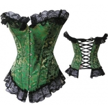 cheaper corset Satin Sexy Bustier Corset Lingerie Sets Plus