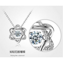 New Korean version of the hexagram S925 sterling silver pendant necklace female clavicle chain Korea