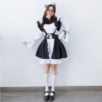 2016 New lovers black and white maid outfit cosplay anime maid clothes