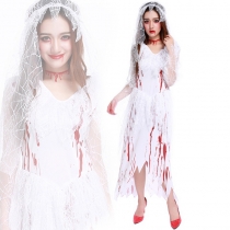 Corpse Bride ghost bride dress cosplay Halloween bloody clothes bridal wear