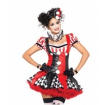 Hot clow costume halloween party dress costume